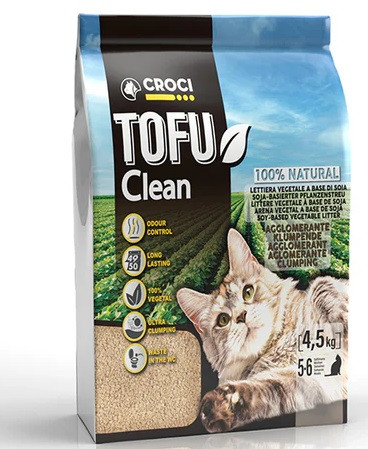 Наповнювач для котячого туалету Тофу Croci TOFU Clean 10 л/4,5 кг, фото 1