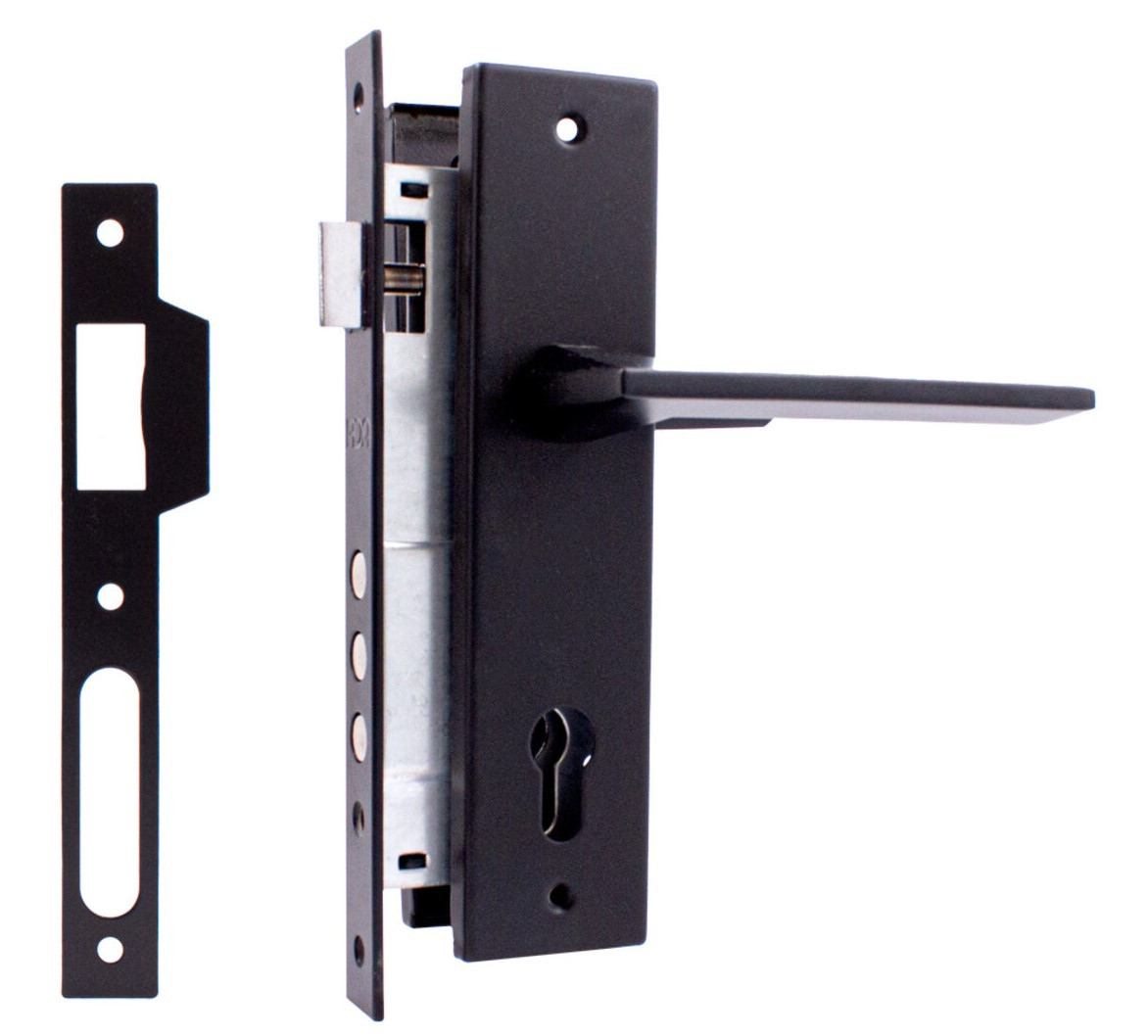 Комплект для міжкімнатних дверей RDA Tecno PZ (замок 745-3RB) чорний (Китай)
