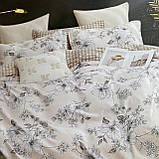 Сімейний комплект постільної білизни з простирадлом на резинцы з фланелі, дві підковдри, фото 6