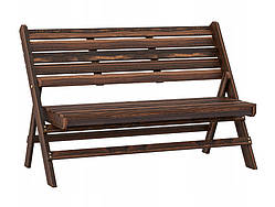 Садова лавка дерев'яна розкладна із спинкою 122см
