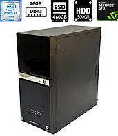 Ігровий комп'ютер Asus H81M-K/Core i7-4790S 3.20GHz/16GB DDR3/SSD 480GB+HDD 500GB/NVIDIA GeForce GTX 1060 6GB/ATX/400W Б/В