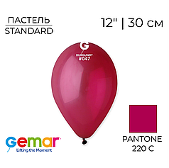 GEMAR-ДЖ 12" G110 047 Пастель Бургундія | Standard Burgundy