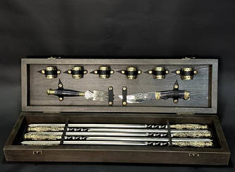 Подарунковий набір для шашлику Nb Art "Класичний" 14 предметів Кейс Бук