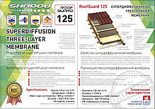 Гідроізоляційна мембрана 125 г/м2 (1,5*50)ТМ "Shadow", фото 5
