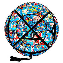 Тюбінг для катання 100 см "роблекс синій" (Оксфорд, ПВХ) плюшка для снігу, фото 4