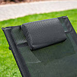 Шезлонг із підголівником для дома Valery антрацит, фото 4