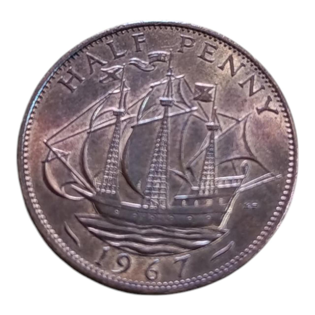 Велика Британія ½ пенні, 1967