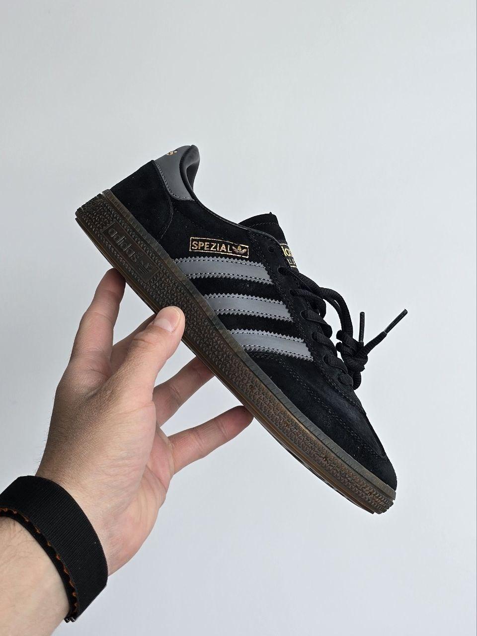 Кросівки чоловічі чорні Adidas Spezial Black Grey (21247), фото 1