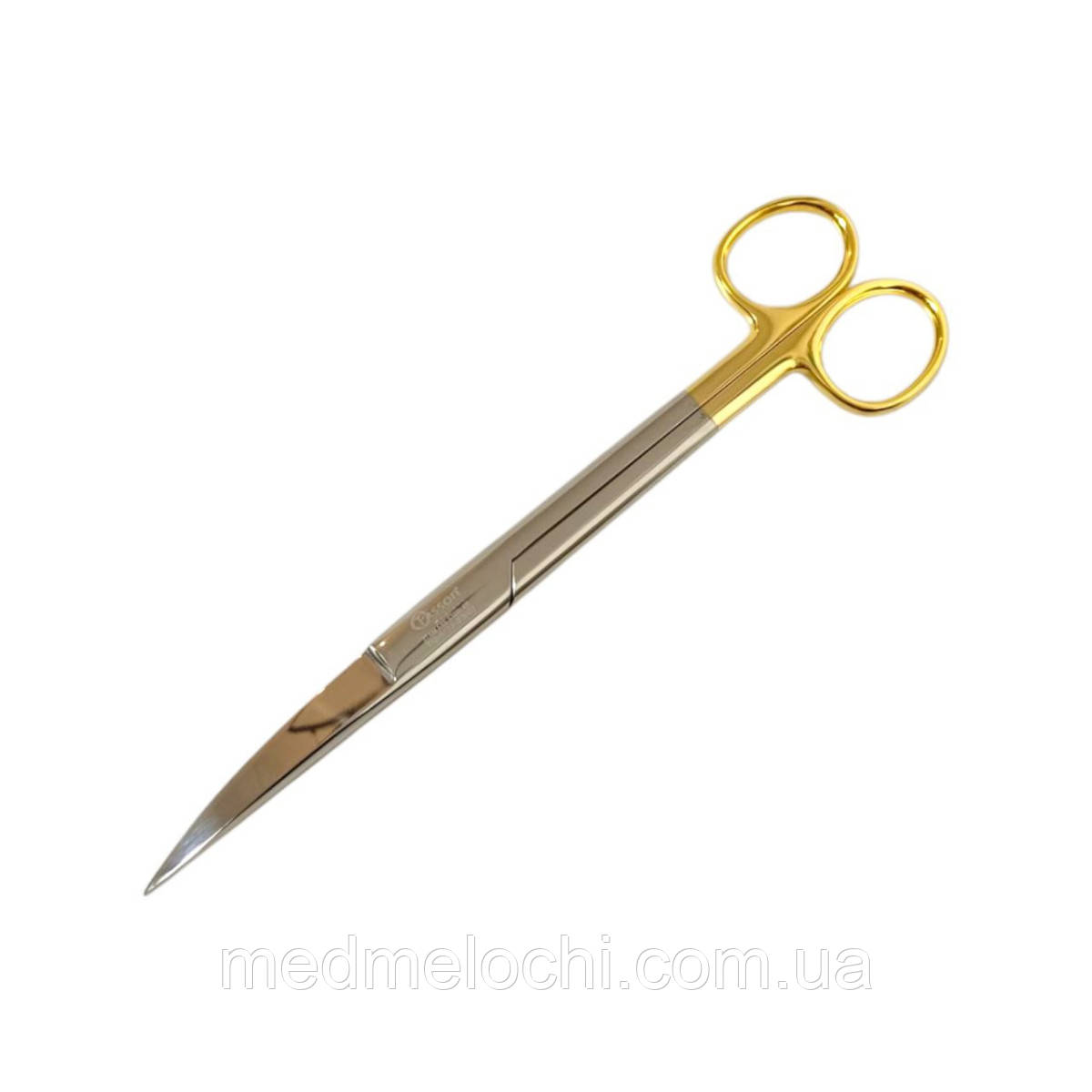 Операційні ножиці гострокінцеві, зігнуті Gold Series Tisson Medical. Довжина 20 см