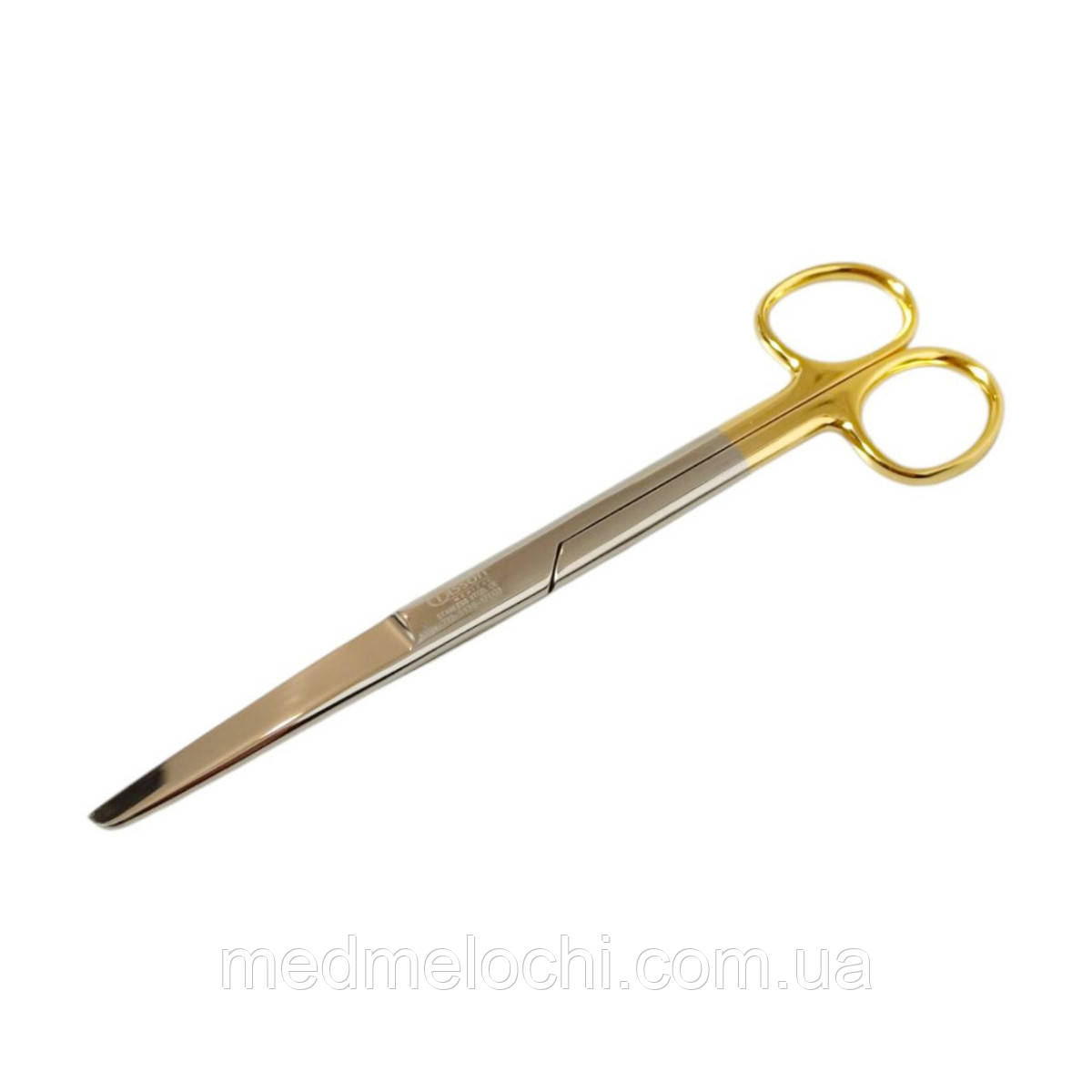 Операційні ножиці з одним гострим кінцем, прямі Gold Series Tisson Medical. Довжина 17 см