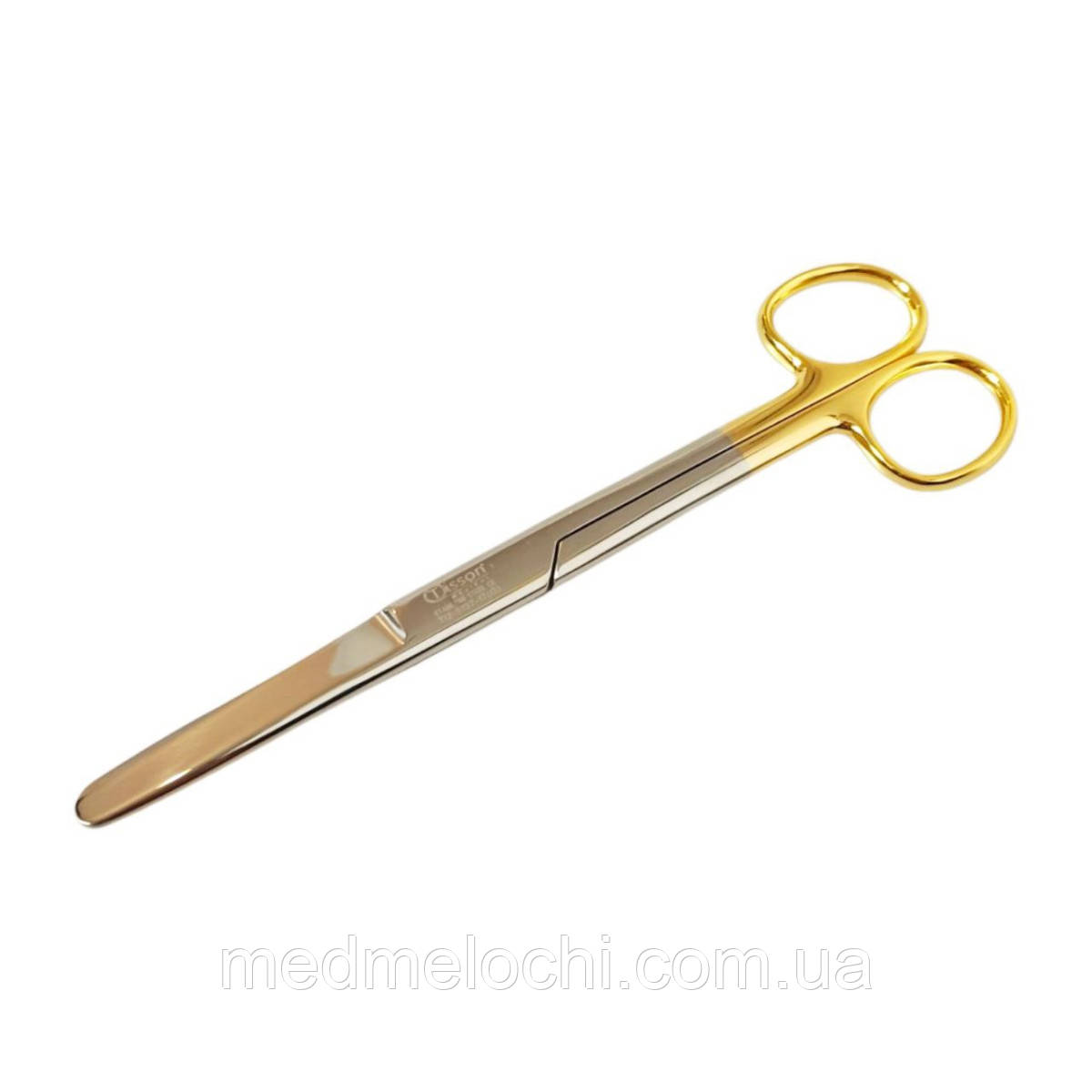Операційні ножиці тупокінцеві, прямі Gold Series Tisson Medical. Довжина 17 см