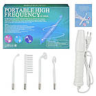 Косметологічний дарсонваль + 4 насадки, від мережі 220В, LZ 006A / Апарат для догляду за шкірою обличчя та тіла, фото 10