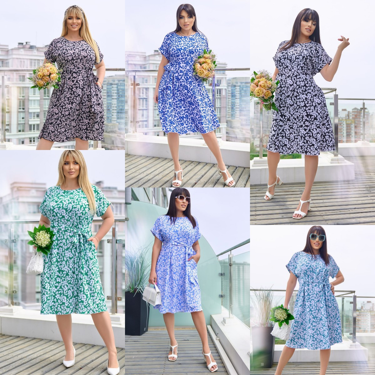 Ніжна літня сукня великі розміри (р.50-68), фото 1