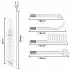Косметологічний дарсонваль + 4 насадки, від мережі 220В, LZ 006A / Апарат для догляду за шкірою обличчя та тіла, фото 7