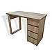 Стіл Лофт манікюрний, офісний, письмовий, учнівський на 4 шухляди 110*55 висотою 77 см. Дуб Сонома, фото 6