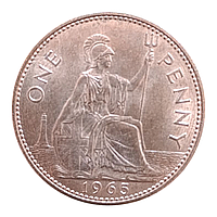 Велика Британія 1 пенні, 1965