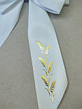 Бант випускника На випуск випускний Бант білий з колосками Перший дзвоник Останній дзвоник Випускниця, фото 2