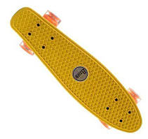 Пенніборд зі колесами PU 55 х 15 см Жовтий