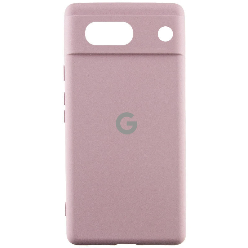 Чохол Silicone Cover Lakshmi Full Camera (AA) для Google Pixel 9a | Мікрофібра Рожевий / Pink Sand, фото 1