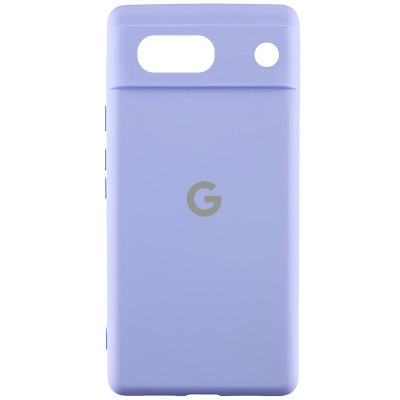 Чохол Silicone Cover Lakshmi Full Camera (AA) для Google Pixel 9a | Мікрофібра Бузковий / Dasheen, фото 1