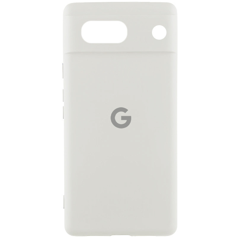 Чохол Silicone Cover Lakshmi Full Camera (AA) для Google Pixel 9a | Мікрофібра Білий / White, фото 1