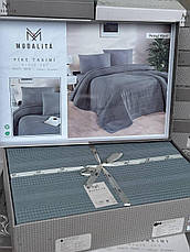 Постільна білизна з вафельним покривалом Євро, фото 2