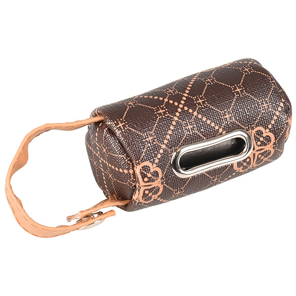 Flamingo Bag Holder Vito сумка-диспенсер з пакетами для збору фекалій собак, коричневий, фото 1