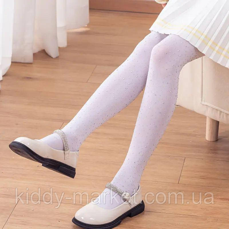 Колготи капронові дитячі для дівчинк зі стразами  140-158см, фото 1