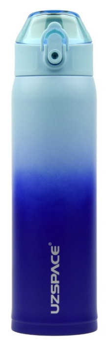 Термотилка Uzspace X4 Gradient Waterboottle 4201 500 ml синьо-блакитний, фото 1