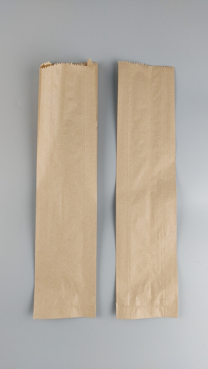 Бумажные пакеты саше 10/4*40 коричневый (100 шт), фото 1