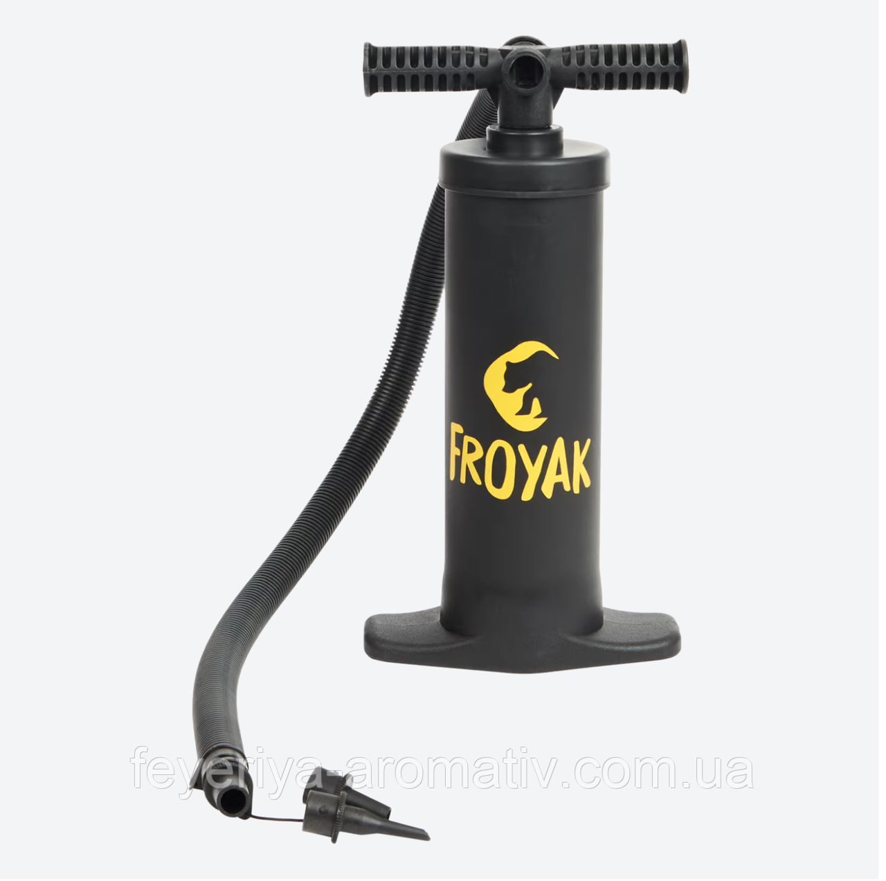 Ручний насос Froyak з подвійною дією | Універсальний, 45 см, з насадками