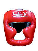 Шолом боксерський з повним захистом LEV, шкіра, р. L
