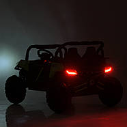 Електромобіль Джип Баггі дитячий (2 мотори 150W, акк 24V7AH, музика, світло, TF, APP) Bambi M 5911EBLR-4-2(24V) Синій, фото 7