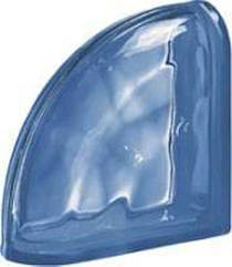 Кутовий спеціальний склоблок Colored TER Curvo O кольоровий 190х190х80 мм серія Design