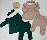 Комплект для дівчинки з інтерлоку (розмір 62/68), фото 3