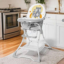 Стілець для годування TILLY Buddy T-633/2 Yellow Raccoon, чохол, що знімається, 5-ти точкові ремені