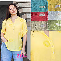 Блузки жіночі (Розміри: 48-56) "Лен"