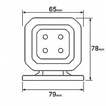 Ліхтар габаритний 12-24V діодний червоно-жовтий квадратний, фото 5