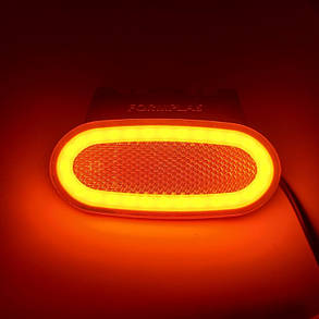 Ліхтар габаритний 12-24V жовтий (LED) неон, фото 3