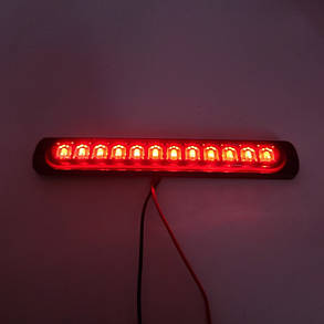 Ліхтар габаритний 12-24V універсальний червоний (LED) "SMOKE" 19см, фото 2