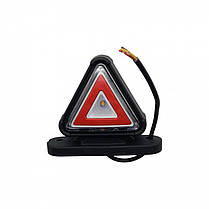 Ліхтар габаритний 12-24V діодний червоно-жовтий трикутний (NEON) 8,5см, фото 2