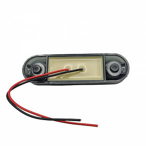 Ліхтар габаритний 12-24V універсальний білий (LED) "SMOKE" 8см, фото 3