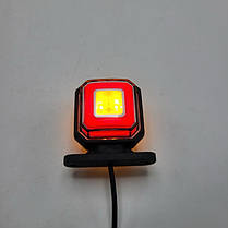 Ліхтар габаритний 12-24V діодний червоно-жовтий квадратний, фото 3