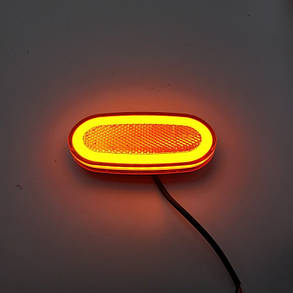Ліхтар габаритний 12-24V жовтий (LED) неон, фото 2