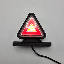 Ліхтар габаритний 12-24V діодний червоно-жовтий трикутний (NEON) 8,5см, фото 3