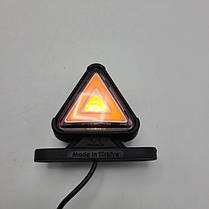 Ліхтар габаритний 12-24V діодний червоно-жовтий трикутний (NEON) 8,5см, фото 4