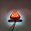 Ліхтар габаритний 12-24V діодний червоно-білий трикутний 6,5см, фото 6