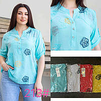 Блузки жіночі (Розміри: 48-56) "Лен"