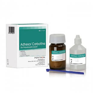 Adhesor Carbofine (адгезор Карбофайн) цінкполікарбоксилатний цемент (80г + 40мл) СЕРТИФІКАТ