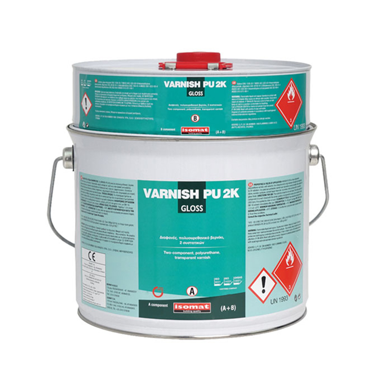 Двокомпонентний поліуретановий лак Isomat Varnish-PU 2K глянцевий 1кг